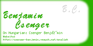 benjamin csenger business card